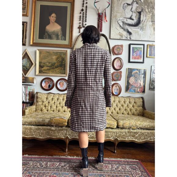 Vintage Houndstooth Wool Button Up Jacket Ladies Size Large/10 by Anne Klein - Picture 3 of 15